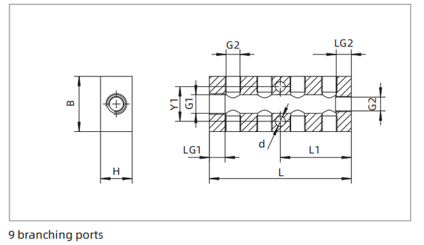 Dimensions PDR Series Positive Pressure Vacuum Shunt 9 Branching Ports